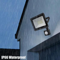 FUENLEA Luz De Pared Exterior Con Sensor De Movimiento PIR 100W 50W 30W 20W 10W Luz De Inundación LED IP66 Impermeable Para Jardín Luz Blanca Moderna De Aluminio - details 3
