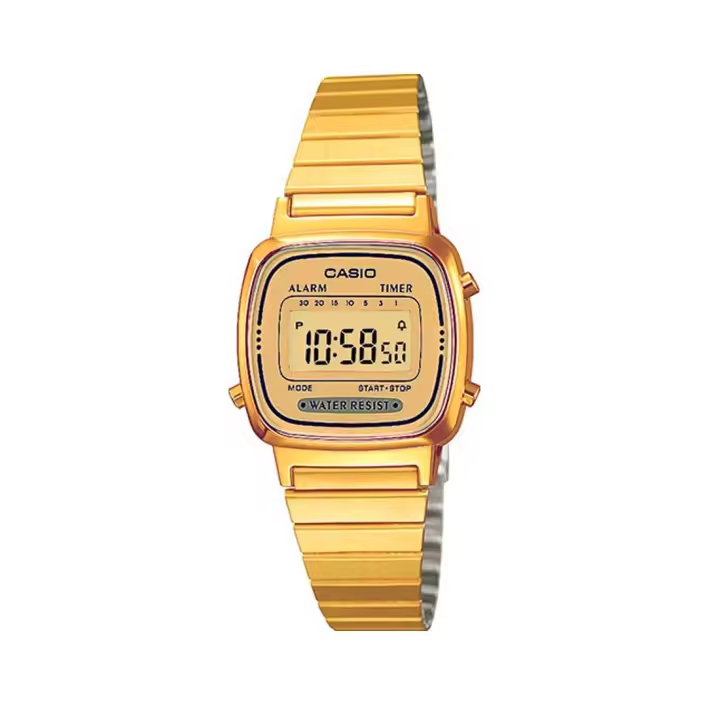 Reloj Casio Retro Digital LA670WEGA-9E, Color Dorado - 1
