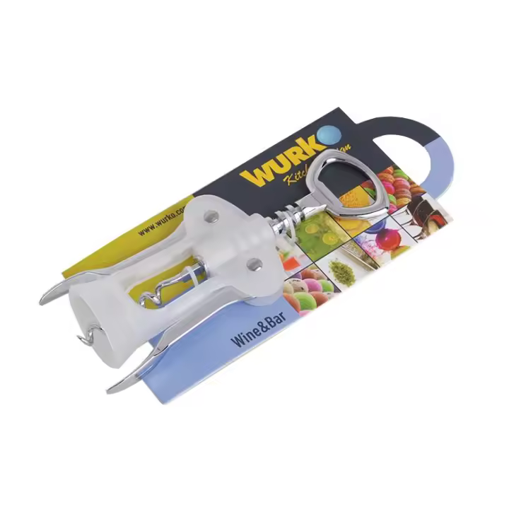 BLISTER SACACORCHOS 2 BRAZOS TRANSPARENTE 25595 WURKO - 1