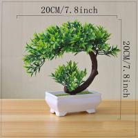 Planta Artificial De Bonsái Para Interior Y Exterior Decoración De Mesa Para Habitación Y Dormitorio Jardín Simulación De Árbol De Rattan - details 3