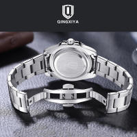 Reloj De Cuarzo Para Hombre QINGXIYA Moda Lujo Acero Inoxidable Impermeable Luminoso Con Fecha Relogio Masculino - details 4