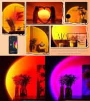 Lámpara De Noche USB Proyector De Puesta De Sol Luz Portátil Para Decoración De Hogar Sala De Estar Iluminación De Ambiente Neón Para Fotografía De Pared - details 13