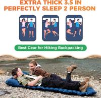 Colchón Inflable Doble Con Almohada Integrada Para Acampar Matrícula De Viaje Y Senderismo Almohadilla De Descanso Para Exteriores - details 7
