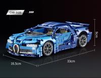 Coche De Carreras Super Deportivo Bugattied 1:14 En Bloques De Construcción Técnico De Ciudad Modelo MOC Juguetes Educativos Para Niños Y Adultos - details 5