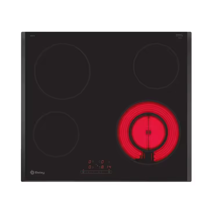 Placa vitrocerámica Balay 3EB721LR 6400W 4 fuegos negro 60 cm - 1