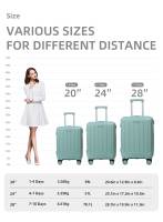 S7 STAR LG61716-LG61721 Juego 3pcs Cabina PP de Viaje, Maleta Resistente Rígida 20+24+28in. Equipaje Elegante Ligero de Moda, Pack 3 Piezas Cabina con 4 Ruedas Giratorias Multidireccionales 360° Asa Telescópica - details 2