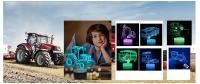 Lámpara De Noche 3D LED Táctil Para Coche Camión Tractor Excavadora Ilusión De Mesa Decorativa Para Dormitorio De Bebé Regalo Para Navidad Cumpleaños - details 0