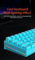 Teclado Mecánico De Juego USB MUCAI MK61 61 Teclas Switch Rojo Cableado Con Cable Desmontable RGB Retroiluminado Intercambiable Caliente - details 2