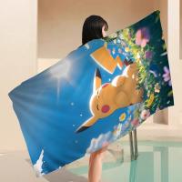 Toalla De Playa Absorbente Y Suave De Pokémon Pikachu Bilibili Toalla De Microfibra Para Yoga Natación Senderismo Toalla De Bano Rectangular Tamaño 30x60 Cm 50x100 Cm - details 4