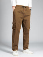 Nuevos Pantalones Cargo Rectos Para Hombre Primavera Otoño Con Multíples Bolsillos Estilo Safari Cotas Medio Peso Cintura Media Tipo Regular - details 2
