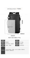 Mochila para exteriores tipo caja abierta, sencilla, transpirable, con doble hombro, gran capacidad, para hombre, con compartimento para zapatos independiente por USB. - details 17