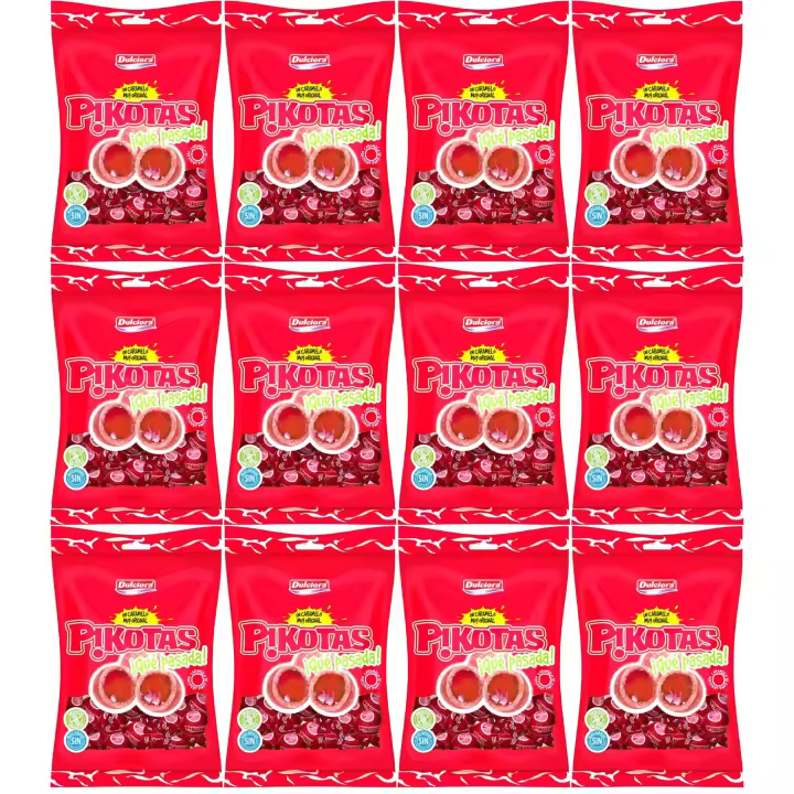 PACK DE 12 PIKOTAS CEREZA BOLSA 52G - 1