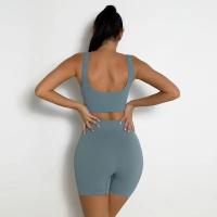 Shorts Deportivos Sin Costuras De Cintura Alta Para Mujer Shorts De Ciclismo Levantador De Glúteos Para Yoga Y Running Fitness - details 6