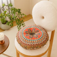 Cojín De Silla Bohemia De Algodón Y Lino Geométrico Cojín Redondo Para Yoga Meditación Alfombra De Piso Sofá Almohada Cojín De Asiento Antideslizante Y Lavable Estilo Clásico Chino - details 3