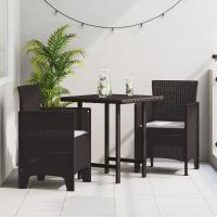 Silla de Jardín vidaXL Set de 2 Marrón Ratán Estándar Duradero - details 0