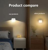 Lámpara Nocturna LED Con Sensor De Movimiento Recargable Cuadrada 3 Colores Ajustables Iluminación Para Dormitorio Escaleras Armario - details 11