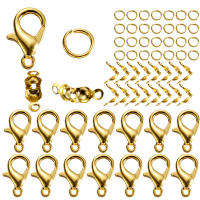 Kit De 80 Piezas De Hebilla De Langosta De Aleación De Latón Hipoalergénica Para Pulseras Y Collares DIY De Joyería Conector De Anillo Saltarín - details 2