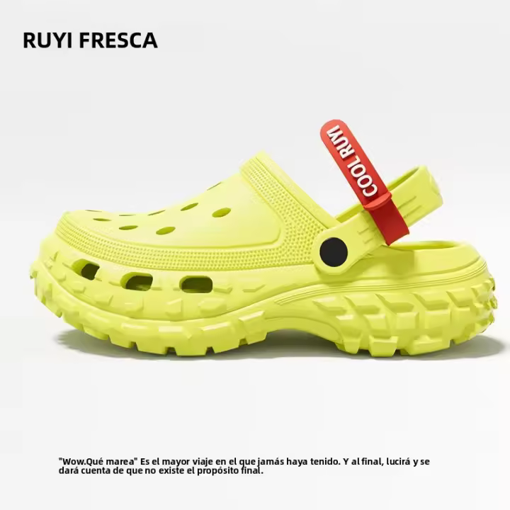 Zapatillas De Hombre Eva Con Suela Gruesa Perforadas Antideslizantes Y Odor Proof Zapatos Para Parejas Aumento De Altura Regalos - 1