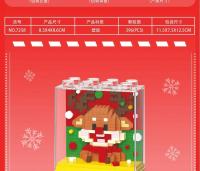 Mini Santa Claus De Huiqibao Modelo De Construcción Pequeño Juguete De Bloques DIY Con Set De Árbol Ciervo Y Payaso Para Regalo De Año Nuevo - details 12