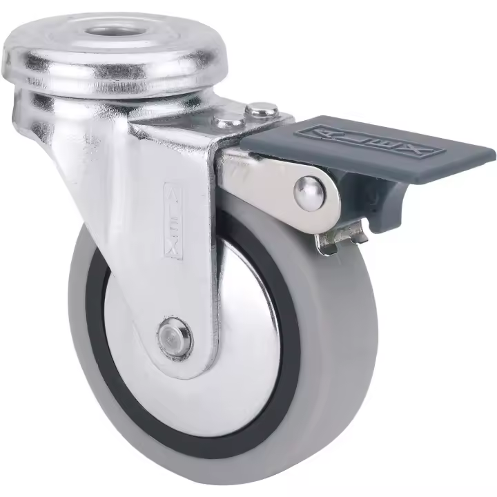 RUEDA TW0163 M10 Ø 60 FREN POL GOMA GRIS - 1