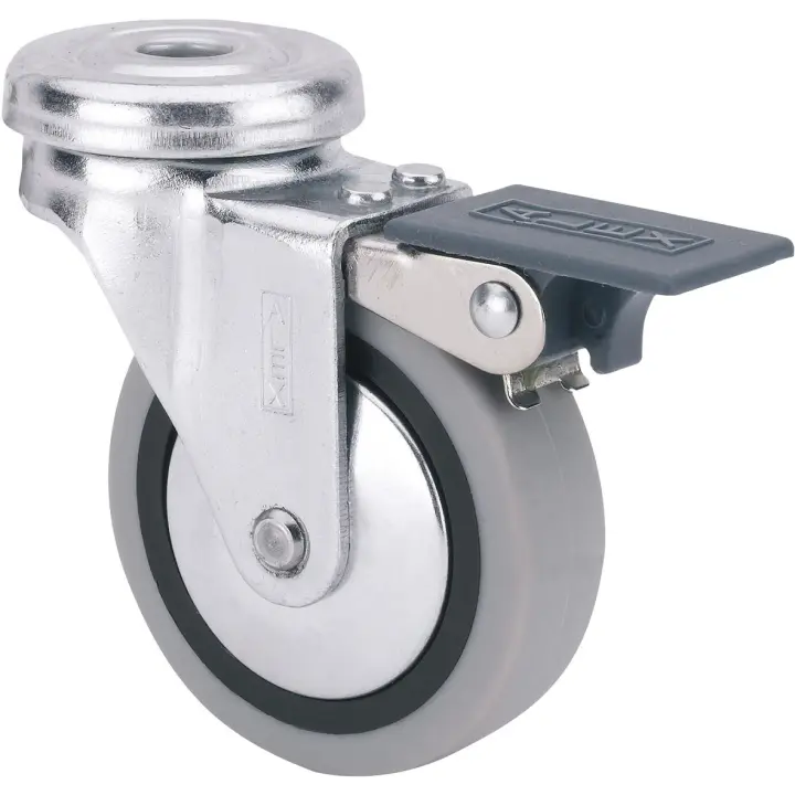 RUEDA TW0163 M10 Ø 60 FREN POL GOMA GRIS - 1
