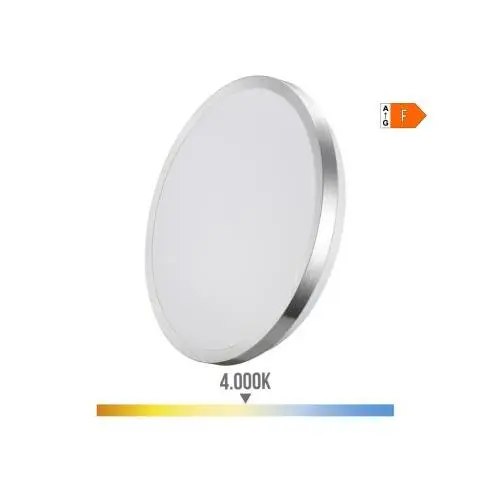 EDM Aplique Super LED de Superficie 24W 2490lm Ø38x6,2cm Cromado - 32568 Aplique superficie led Iluminación Interior Apliques Led - 1