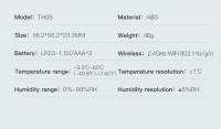 Sensor Inteligente De Temperatura Y Humedad Tuya WIFI Con Luz Albañil Soporte Para Alexa Y Google Assistant Control Remoto Inteligente - details 12