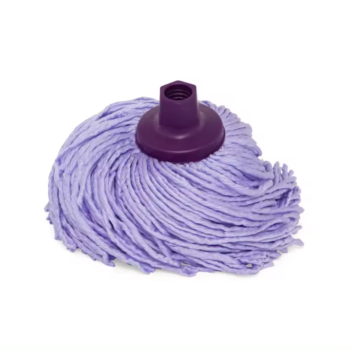 Mery | Fregona Microfibra | Fregona Super Absorbente | Cabezal Extragrande | No Deja Rastro | Fabricada en Cruz | Mayor Durabilidad | Rosca Universal | Color: Lila, 22 cm - 1