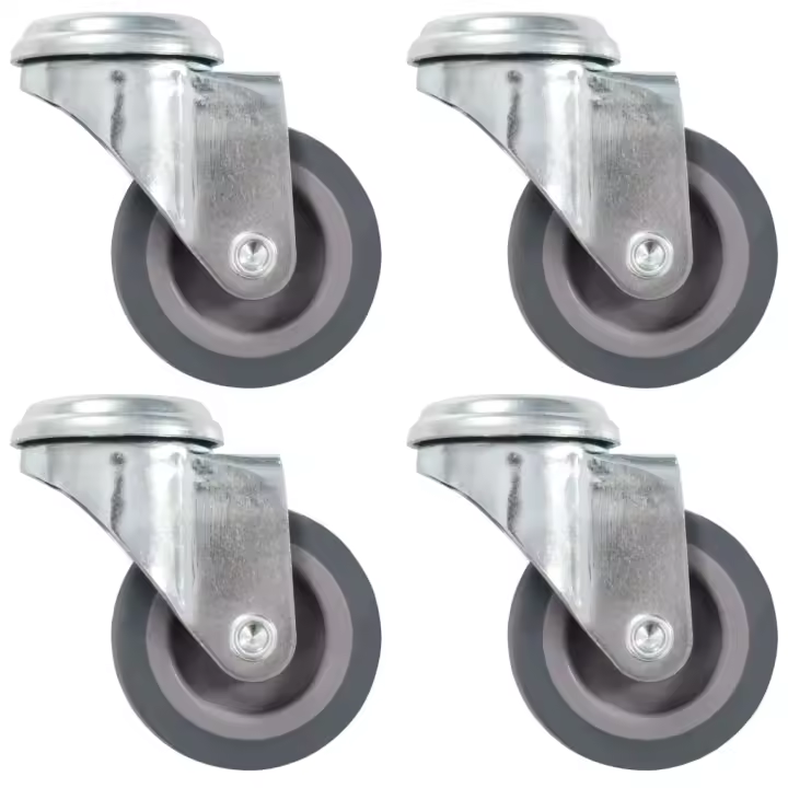 vidaXL Ruedas giratorias con agujero pasador 4 unidades 50 mm - 1