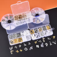 Caja De Tapones Para Orejas De Silicona Y Aleación De Goma Para Joyería DIY Estilos Múltiples 100-1040pcs/Box Accesorio De Fabricación De Joyas - details 0