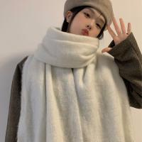 Bufanda De Pashmina Suave Para Invierno Para Mujeres Y Niñas Color Sólido Larga Con Borlas Gruesa Y Ternura Abrazadora Multifuncional Para Casual - details 5