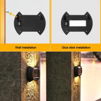 Lámpara De Pared Solar LED Impermeable Para Iluminación Exterior Decoración De Jardín Luz Cálida Luz De Lavadora De Pared - details 5