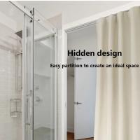 Riel De Cortina Self Adhesivo O Perforado Doble Propósito Para Pared O Techo Silencioso Nano Para Cortinas Y Armarios Blanco Moderno - details 7