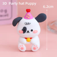 Topper De Pastel De Fiesta Animal De Dibujos Animados 3D INS Oso Conejo De Pascua Zodiac Chino Para Niños Decoraciones De Cumpleaños Boys O Girls Regalos PVC - details 8
