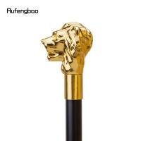Bastón De Moda Con Manija De Cabeza De León Dorada Elegante Y Decorativa Para Fiesta 93cm Material De Acero Con Punta De Goma - details 4