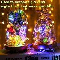 20 Pack Luces De Hilo De Hada 20LED 2M De Cobre Plateado Luzes Alimentadas Por Batería Para Decoración De Bodas Fiesta Navidad - details 3