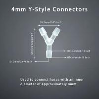 5Pcs Conector De Tipe Y 3 Caminos Para Tubo Barbed Fitting De Plástico PP Para Agua Y Aire Splitter De Flujo No Tóxico Sin Olor Para Bomba De Acuario - details 3