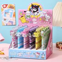 Sanrio 48PCS Bolígrafos De Gel Lindos Kuromi Melody Hello Kitty Acrylic Patch Presión De Bola 0.5 Negro Para Niñas Regalos Estudiantiles De Alta Calidad - details 0