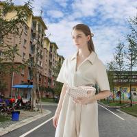 Riñonera cruzada para mujer, bolso bandolera para mujer, riñonera pequeña con cinturón, riñonera a cuadros para mujer, diseño blanco 2 - details 4