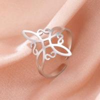 Anillo de Nude de Bruja para mujer de Maple inoxidable, ajustable abierto para Dedo Celta cuaternario Wiccan Brujas  plata - details 4