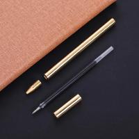 Bolígrafo De Punta Sferica Retro En Latón Puro Para Firmar Y Escritura Regalo Para Estudiantes Y Oficina Suministros De Papelería Metálica De Bola Finas 0.5mm Y 0.7mm - details 3