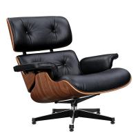 TY323 XL Classic Recliner Light Walnut Armchair Black Cowhide Black Big Head Foot Swivel Deck Chair Furniture Lunch Break Cha Ergonomic Design Office Lunch Break Chair Living Room Comfort Lounge Chair Genuine Top Layer Cowhide Aluminum Alloy Big Head Feet - details 9