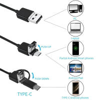 Cámara De Endoscopia HD Completa MicroUSB Tipo C Para Smartphone Android 2M 5M 10m Cables Rígidos Flexibles 8mm Inspección - details 3