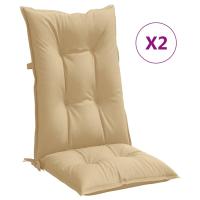 vidaXL Cojines para silla respaldo alto 2 uds tela Color Antracita melange,  Gris claro melange,  Gris oscuro melange y mas Cojín Decorativo de Asiento Cojines de muebles de salon - details 6