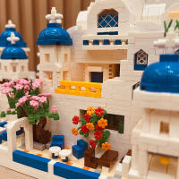 Conjunto De Bloques De Construcción Santorini 4310 Piezas Modelo De Arquitectura Marítima Y De Amor Juguete De Montaje Para Adultos Y Niños Regalo De Cumpleaños - details 8
