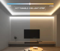 Tira De Luz LED COB CCT Alta Densidad 608 LEDs/m 2700K a 6500K Cambiable DC12V 24V Dimmable FOB Lámpara De Tira Lineal Para Iluminación De Sala De Estar - details 0