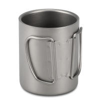 TOMSHOO Taza De Café Y Té De Titanio De Doble Pared 220/350/450/600ml Para Uso En Casa Oficina Exterior Camping Y Senderismo - details 23