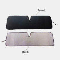 Sunshade Para Parabrisas De Jeep Wrangler JK JL TJ JKU JL JLU & Gladiator JT 2007-2024 Escudo De Calor Visera Solar De Material Plateado Delgada No Eléctrica - details 4