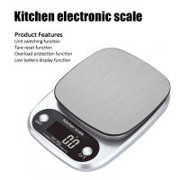Báscula De Cocina Digital Con Pantalla LCD Botón Táctil Multifunción Acero Inoxidable Medición Precisa De 0.1g Herramientas De Cocina - details 0