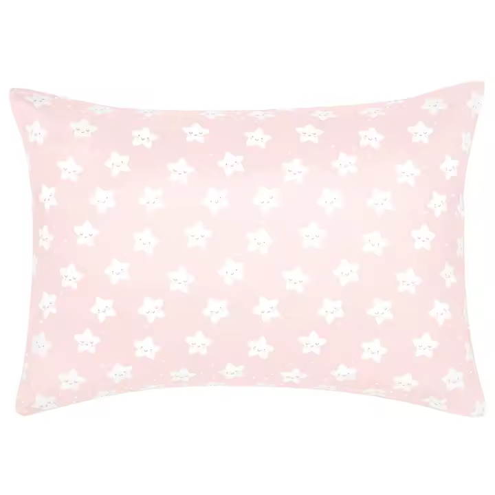 Funda de almohada infantil de seda suave, funda de almohada de viaje de satén para bebé, estilo sobre, funda de almohada estampada de seda simulada - 1
